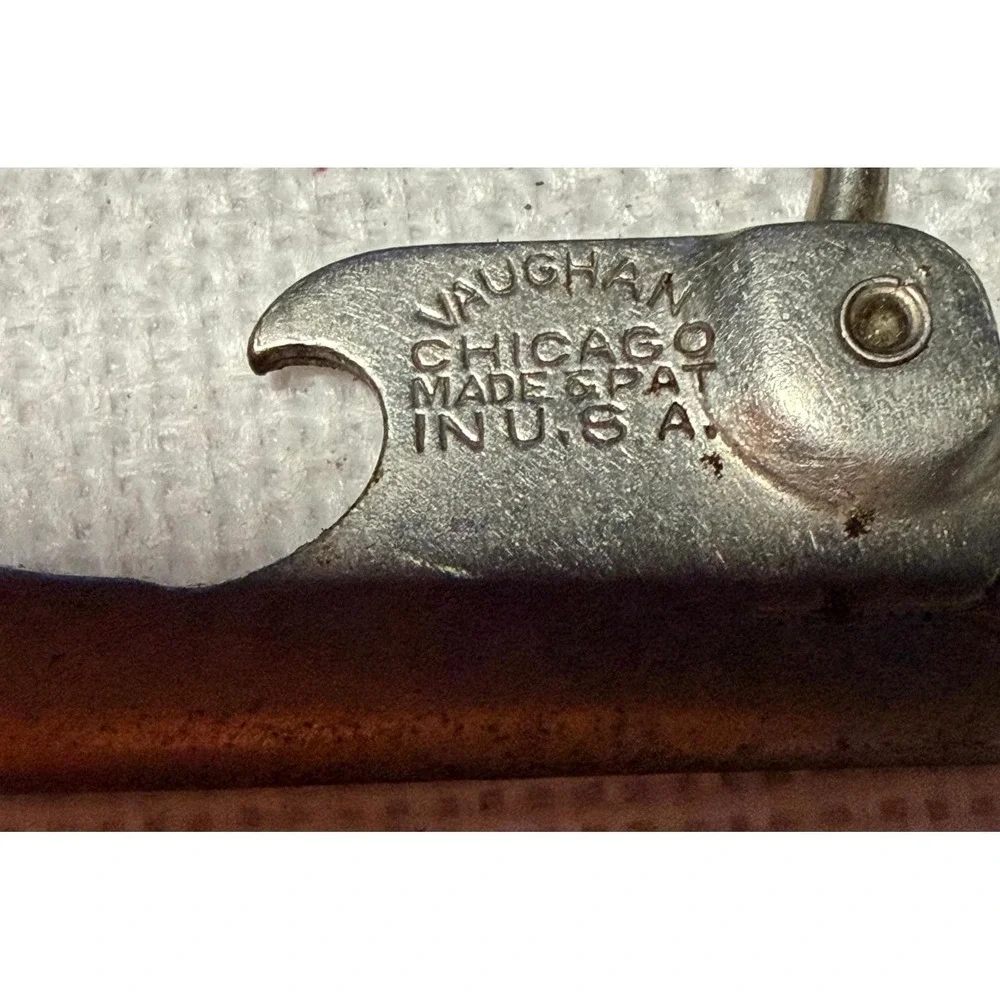 Vintage Vaughan Chicago Nifty Bottle Opener Corkscrew Multi Tool Made in USA